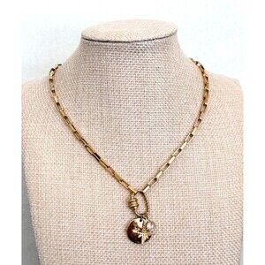 Ettika 18k Gold Plated Paperclip Chain Celestial Star Starfish Charm Necklace